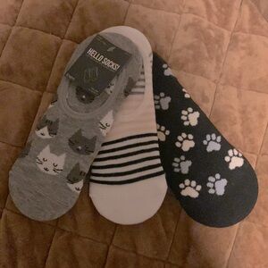 Cat lover hello socks - 3 pairs
